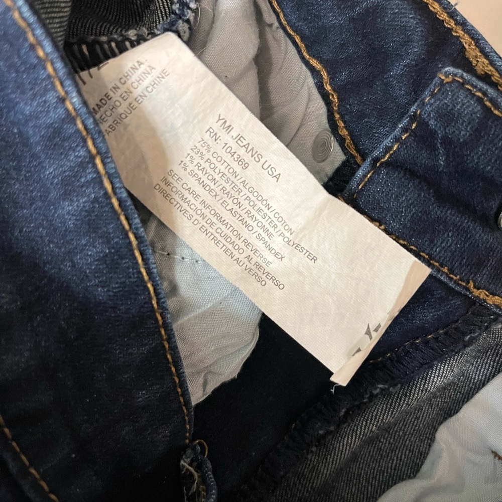 YMI | Blue Flare Jeans with Distressed Knee - Picture 7 of 10